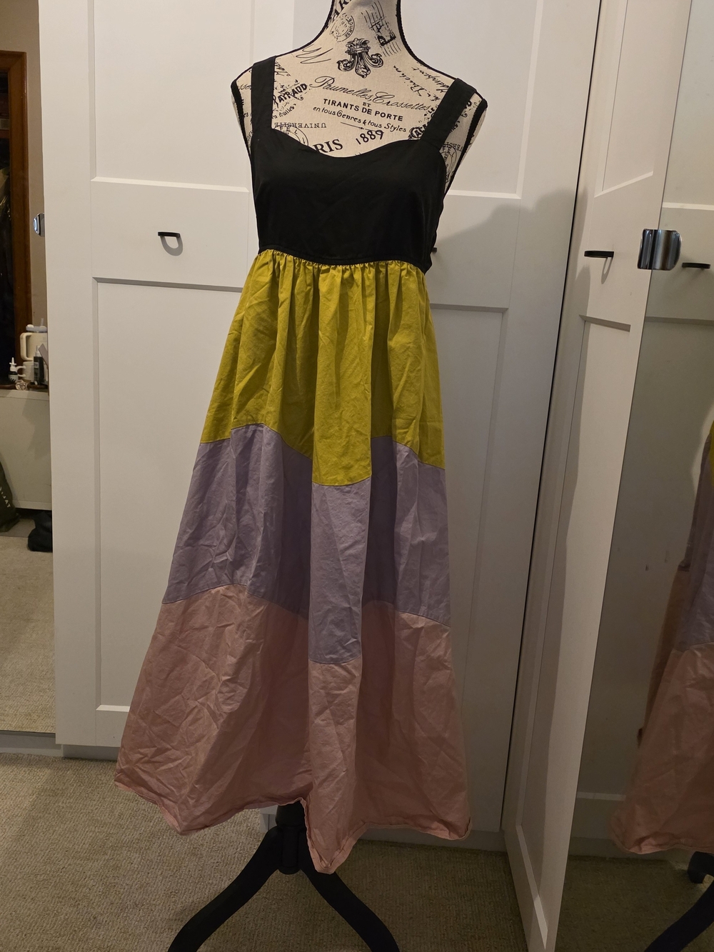 Kate Spade 100% Cotton Tie Maxi Dress in Black, Yellow, Lavender, and Pink